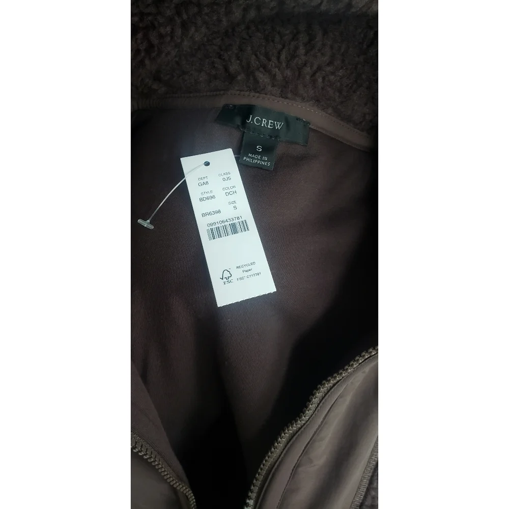 9. J.Crew Teddy sherpa half-zip sweatshirt - Picture 9 of 9